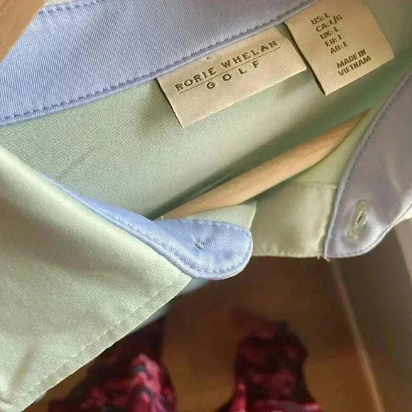 Rorie Whelan Golf Polo Shirt Men's Size Large Green Performance Stretch Dry - Picture 4 of 6